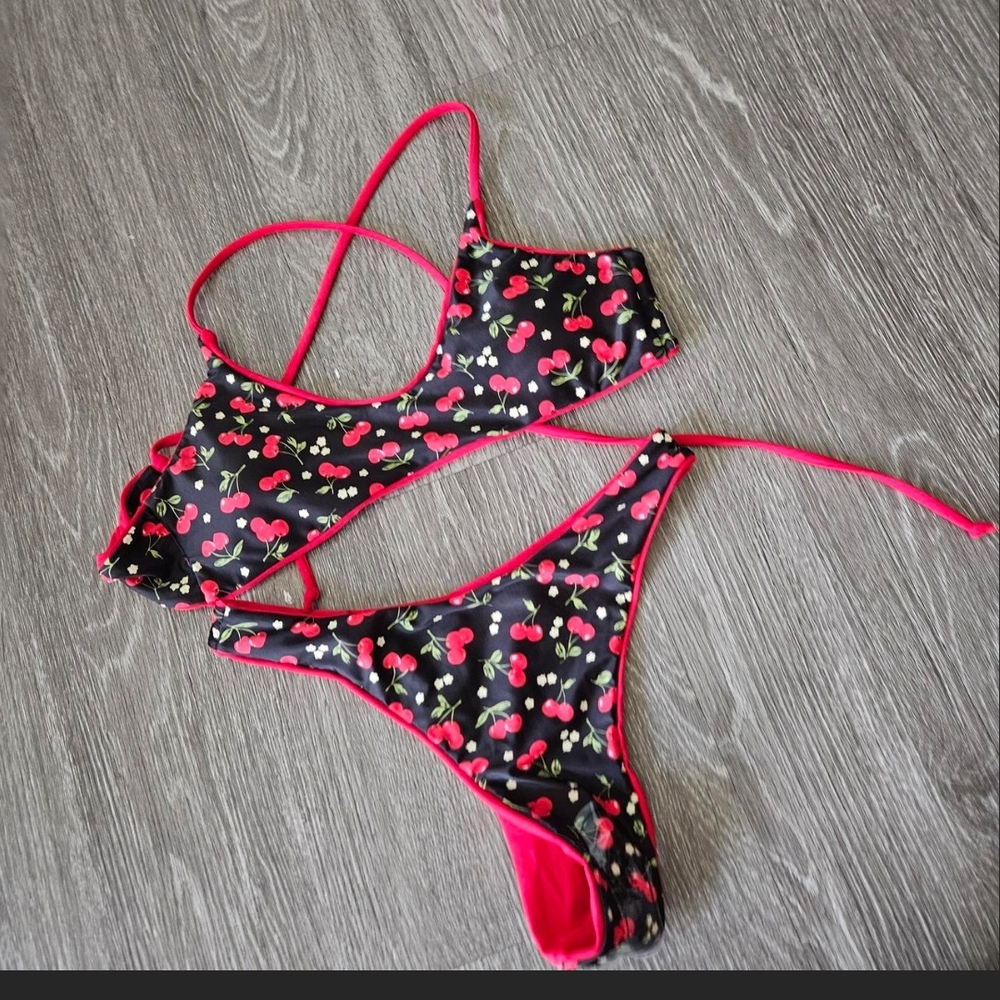 Cherry Print Bikini Set